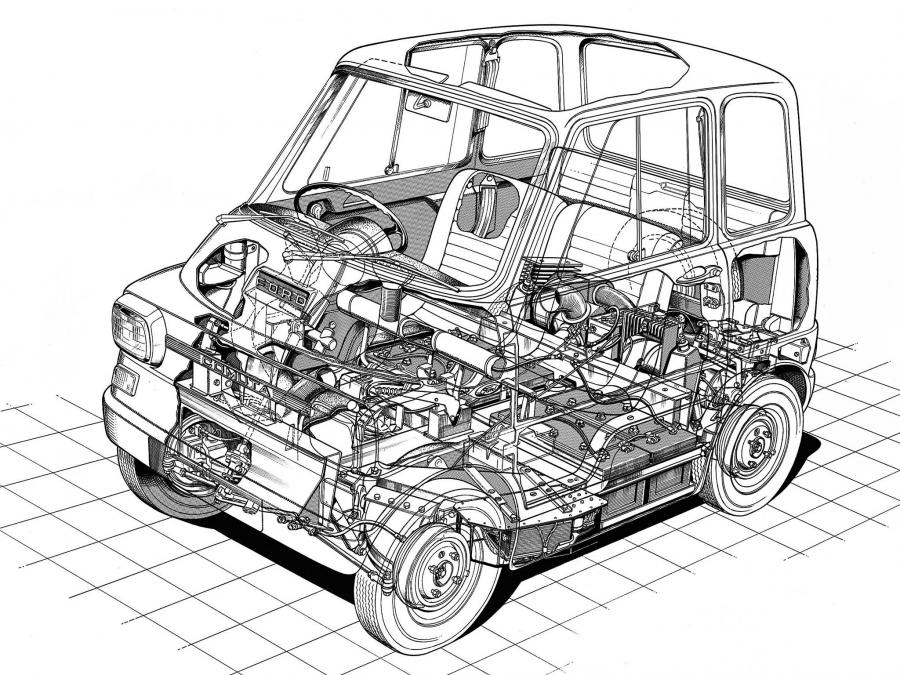 Схема Ford Comuta Concept 1967 года  (фото 4 из 15)